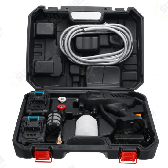 Cordless High Pressure Washer Car Washing Mahine Water Spraying Guns W/ 1/2pcs 68000mAh/88000mAh Battery