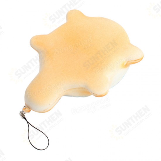 13cm Soft Kawaii Cute little Turtle Phone Bread Bun Squishy Charms With Rope Random Color