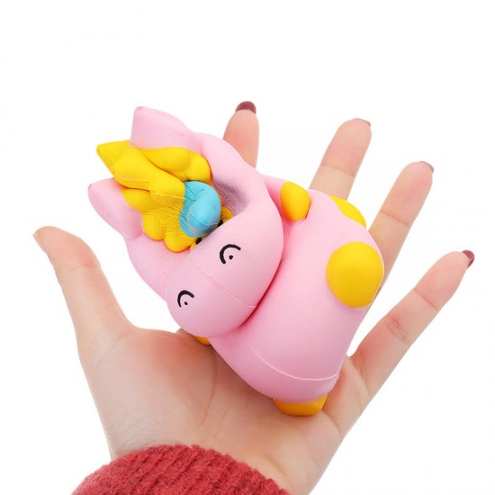 Squishy Baby Unicorn Hippo 14cm*10cm*8cm Licensed Super Slow Rising Cute Pink Scented Original Package