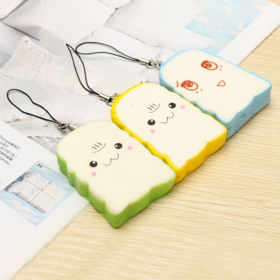 Kawaii 10Pcs Exquisite Squishy Random Charm Soft Panda/Bread/Cake/Buns Phone Straps Toys Decor