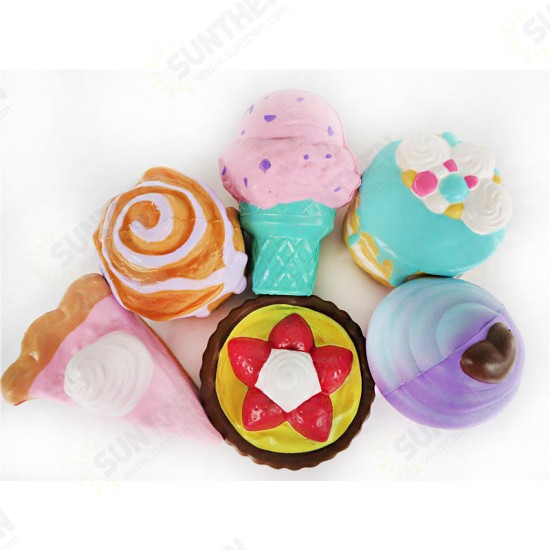 Cake Squishy Big Dessert 10CM Donuts Ice cream 16CM Pizza Bread Jumbo Collection