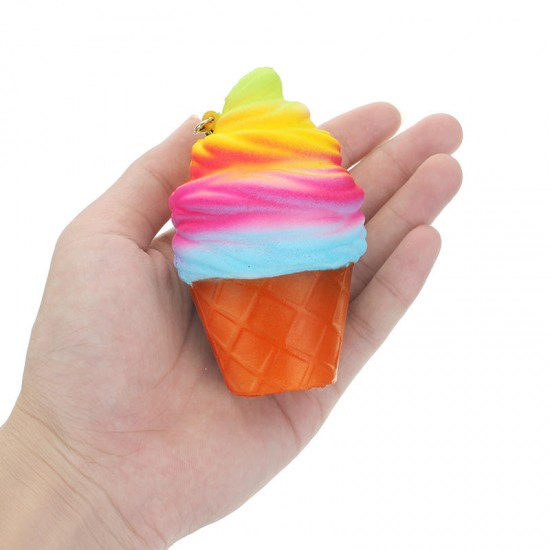 Elsa Squishy Ice Cream 10cm Slow Rising With Packaging Phone Bag Strap Decor Gift Collection Toy