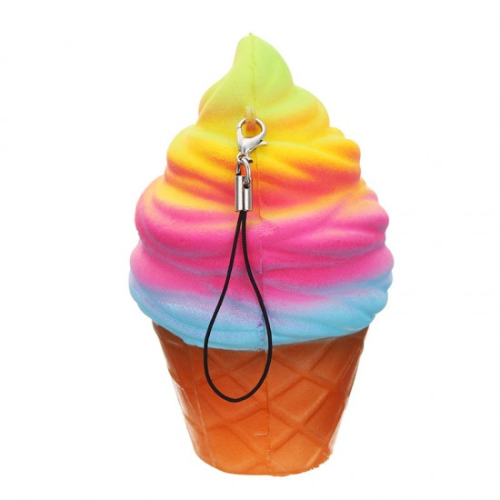 Elsa Squishy Ice Cream 10cm Slow Rising With Packaging Phone Bag Strap Decor Gift Collection Toy