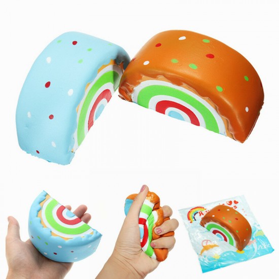 Squishy Rainbow Cake 10cm Slow Rising Original Packaging Collection Gift Decor Toy