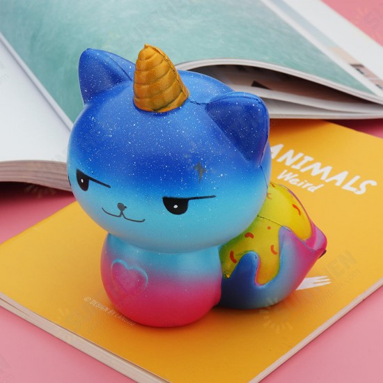 Galaxy Unicorn Cat Squishy 12*8.2CM Slow Rising Soft Collection Gift Decor Toy