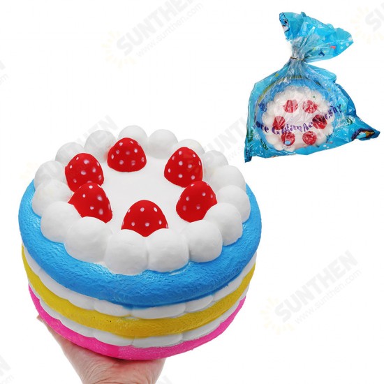 Giant Strawberry Cake Squishy 25*15CM Huge Slow Rising Soft Toy Gift Collection With Packaging