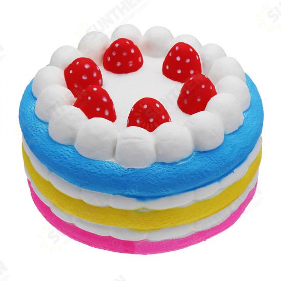 Giant Strawberry Cake Squishy 25*15CM Huge Slow Rising Soft Toy Gift Collection With Packaging