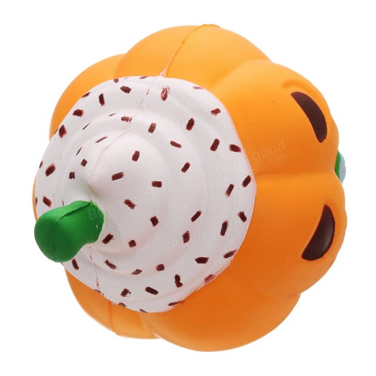 Halloween Pumpkin Ice Cream Squishy 13*10CM Slow Rising Soft Toy Gift Collection With Packaging