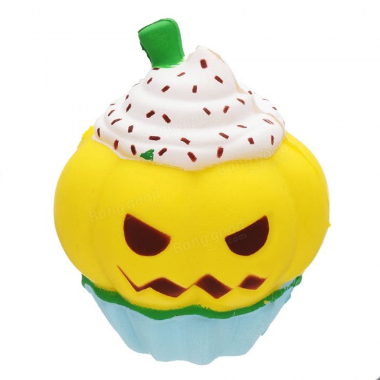 Halloween Pumpkin Ice Cream Squishy 13*10CM Slow Rising Soft Toy Gift Collection With Packaging