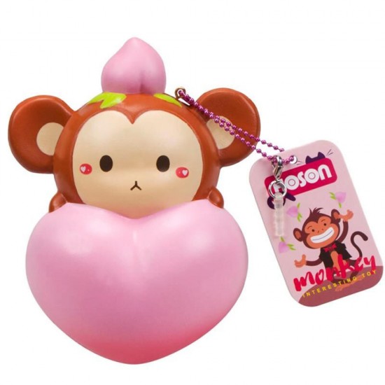 Squishy Monkey Peach Soft Slow Rising Toy With Original Packing