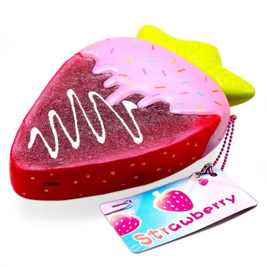 Squishy Strawberry Peach Toast 19cm 7.5Inches Bread Soft Slow Rising Fruit Toy With Original Package