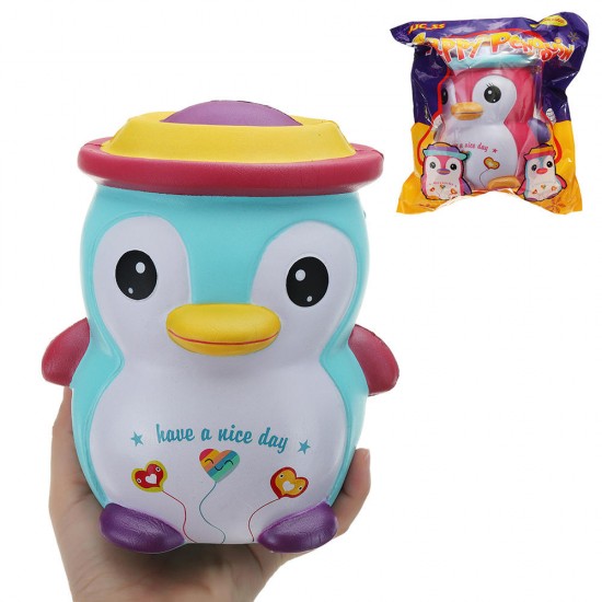 JJC_SS Squishy Happy Penguin Huge Jumbo 18cm Kawaii Soft Slow Rising Toy Gift With Original Package Collection