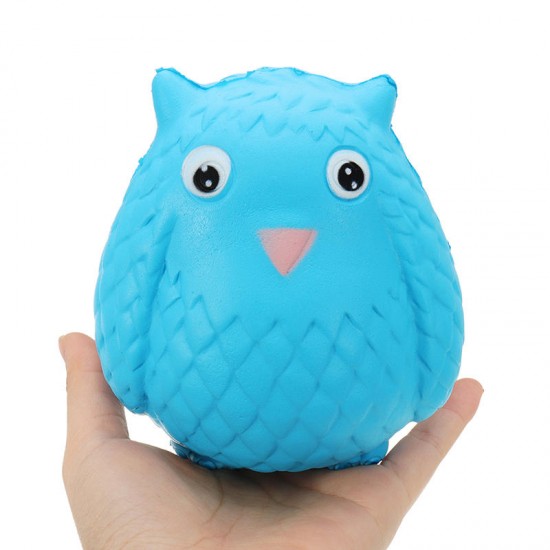 Jumbo Squishy Rainbow Owl 12cm Soft Slow Rising Toy With Original Packing