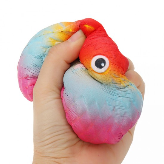 Jumbo Squishy Rainbow Owl 12cm Soft Slow Rising Toy With Original Packing