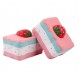 Strawberry Mousse Cake Squishy 10*8*8.5CM Licensed Slow Rising With Packaging Collection Gift