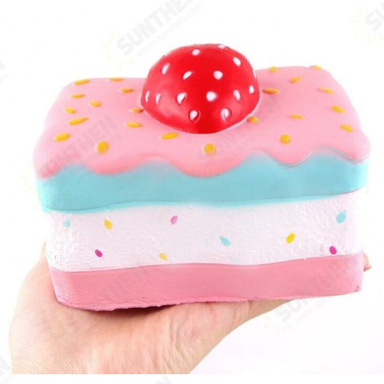 Strawberry Mousse Cake Squishy 10*8*8.5CM Licensed Slow Rising With Packaging Collection Gift