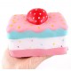 Strawberry Mousse Cake Squishy 10*8*8.5CM Licensed Slow Rising With Packaging Collection Gift