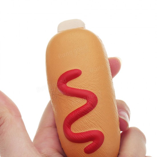 Squishy Hot Dog Soft Slow Rising Bun Kawaii Cartoon Toy Gift Collection