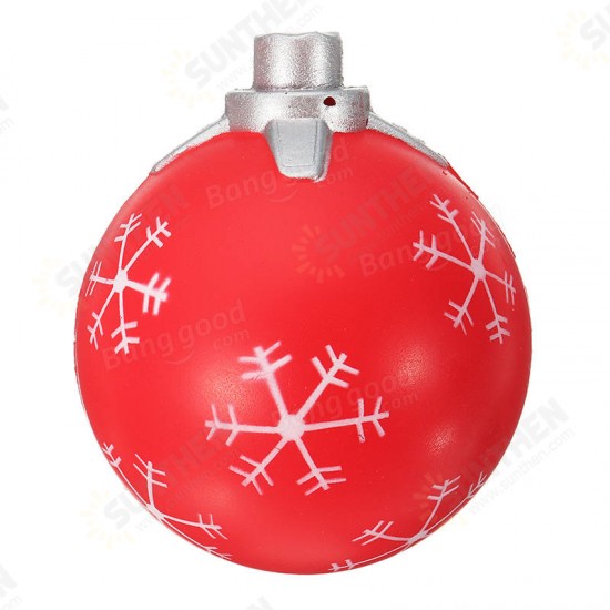 PU Cartoon Christmas Balls Squishy Toys 9.5cm Slow Rising With Packaging Collection Gift Soft Toy