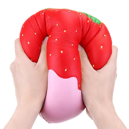 Super Humongous Classic Strawberry Dipped In Squishy Licensed Slow Rising Toy 35cm