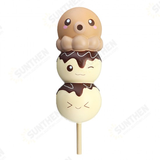 Squishy 8.27inch Dango Takoyaki Octopu Balls Cuttlefish Slow Rising Toy Licensed Tag