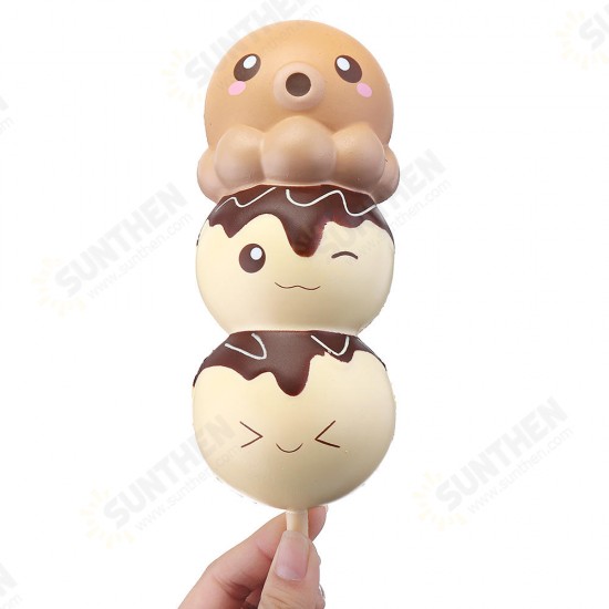 Squishy 8.27inch Dango Takoyaki Octopu Balls Cuttlefish Slow Rising Toy Licensed Tag