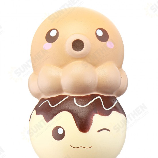 Squishy 8.27inch Dango Takoyaki Octopu Balls Cuttlefish Slow Rising Toy Licensed Tag