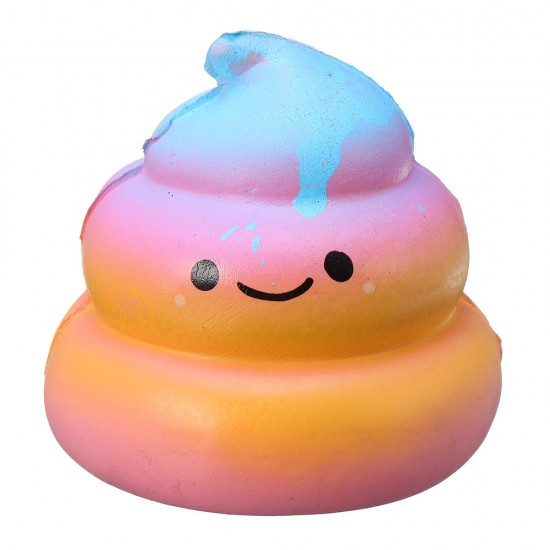 Ranbow Squishy Poo Soft Toy Slow Rising Phone Pendant With Packing