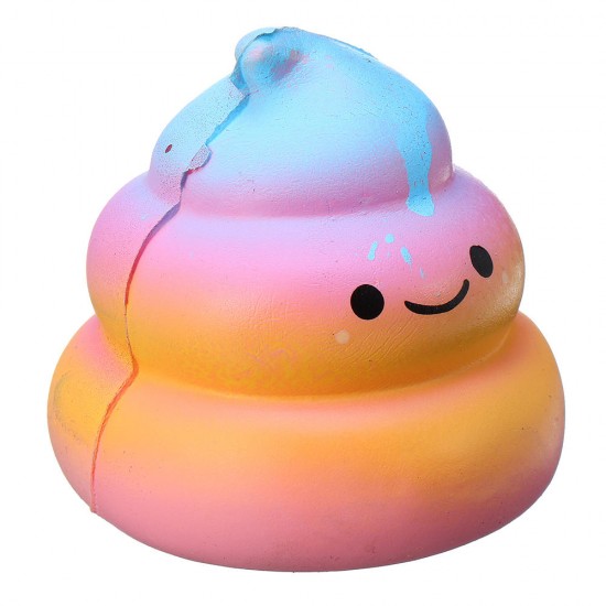 Ranbow Squishy Poo Soft Toy Slow Rising Phone Pendant With Packing