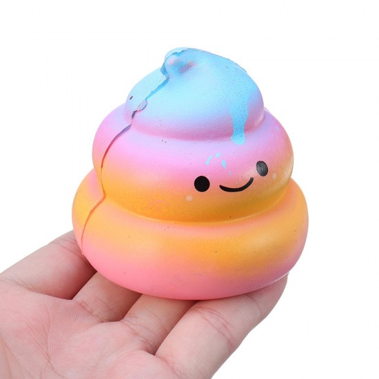 Ranbow Squishy Poo Soft Toy Slow Rising Phone Pendant With Packing