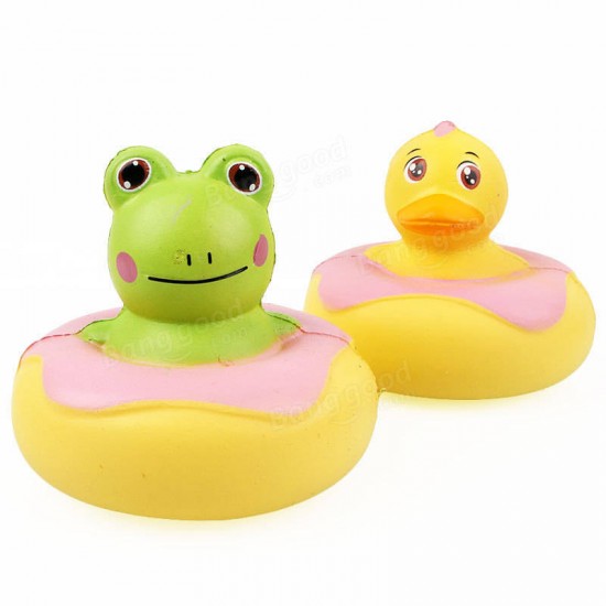 Frog Duck Squishy 10*10*9CM Licensed Slow Rising With Packaging Collection Gift Soft Toy