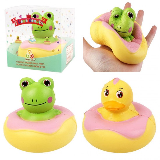 Frog Duck Squishy 10*10*9CM Licensed Slow Rising With Packaging Collection Gift Soft Toy