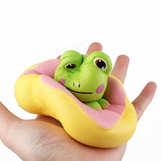 Frog Duck Squishy 10*10*9CM Licensed Slow Rising With Packaging Collection Gift Soft Toy