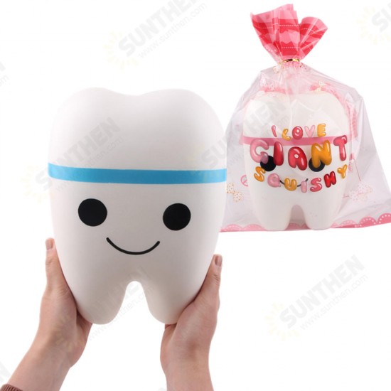 Humongous Squishy Jumbo Tooth Pink Blue 25*20cm Slow Rising Rebound Toys Gift Collection