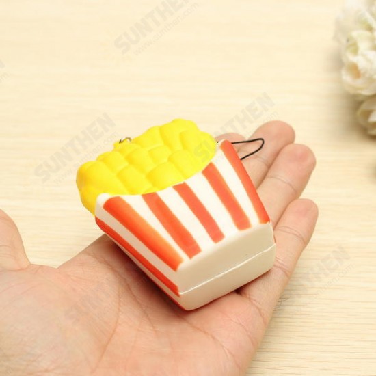 Squishy French Fries Patato Chips Scented Toy Phone Bag Strap Pendant Decor Gift