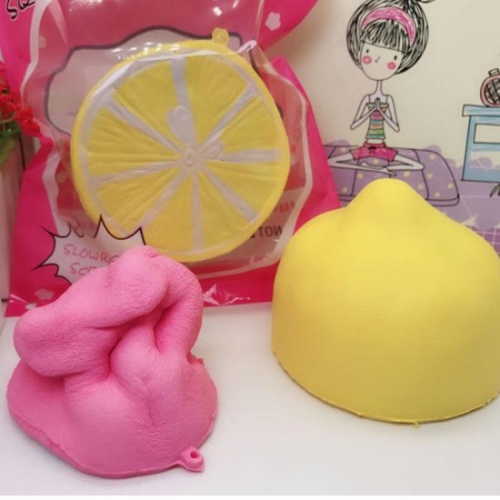 Squishy Half Lemon Soft Toy 10cm Slow Rising With Original Packaging Birthday Festival Gift