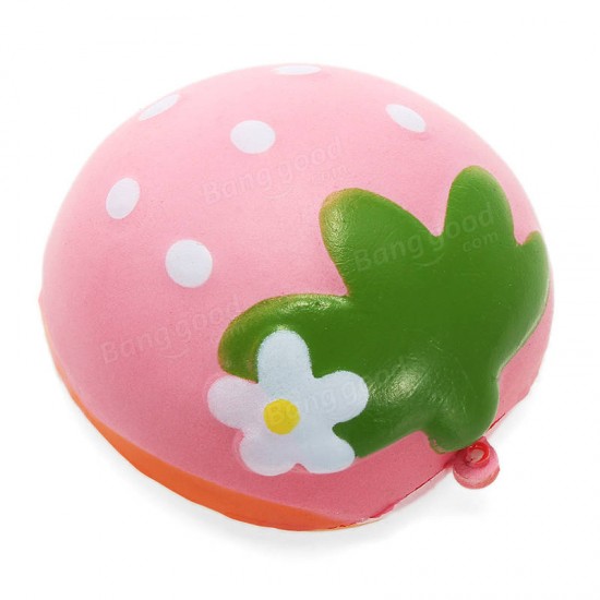 Squishy Half Strawberry 7cm Soft Slow Rising Fruit Collection Gift Decor Toy