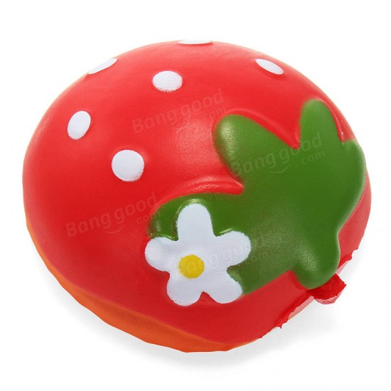 Squishy Half Strawberry 7cm Soft Slow Rising Fruit Collection Gift Decor Toy