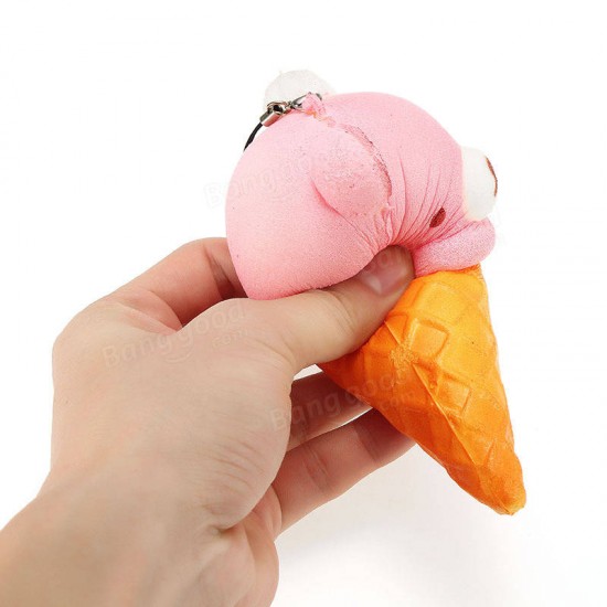 Squishy Ice Cream Bear Soft Slow Rising Collection Gift Decor Squish Squeeze Toy