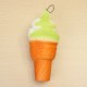 Squishy Jumbo Ice Cream Cone 17cm Slow Rising Soft Collection Decor Gift Phone Bag Strap