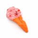 Squishy Jumbo Ice Cream Cone 19cm Slow Rising White Pink Toy Collection Gift Decor