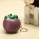 Squishy Mangosteen Tropical Fruit Squishy 5.5*5cm Key Chain Phone Bag Strap Pendant Decor Gift