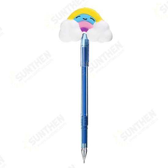 Squishy Pen Cap Panda Dinosaur Unicorn Cake Animal Slow Rising Jumbo With Pen Stress Relief Toys Student School Supplies Office Gift