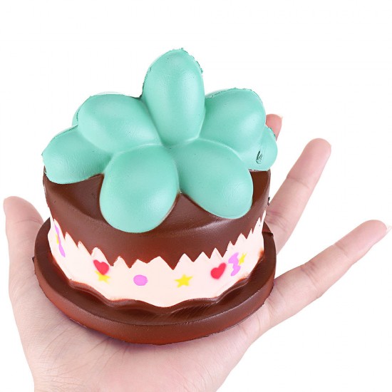 Squishy Plant Chocolate Cream Cake 9CM Slow Rising Rebound Toys With Packaging Gift Decor