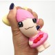 Pink Little Girl Squishy Hanging Decoration 12CM Cute Doll Gift Collection Packaging