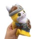 Squishy Viking Pirate Cat Kitten Cosplay 13.5*9*7CM Licensed Slow Rising With Packaging