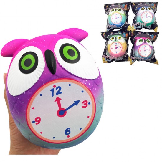 Owl Clock Squishy 12*10.5*9CM Soft Slow Rising With Packaging Collection Gift Toy