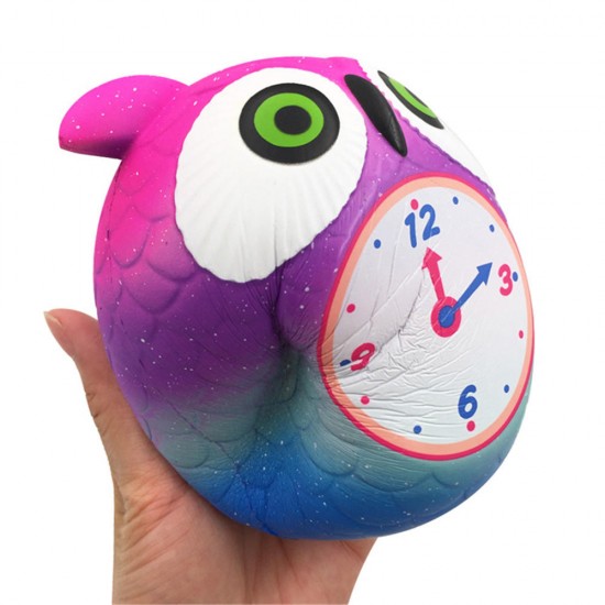 Owl Clock Squishy 12*10.5*9CM Soft Slow Rising With Packaging Collection Gift Toy