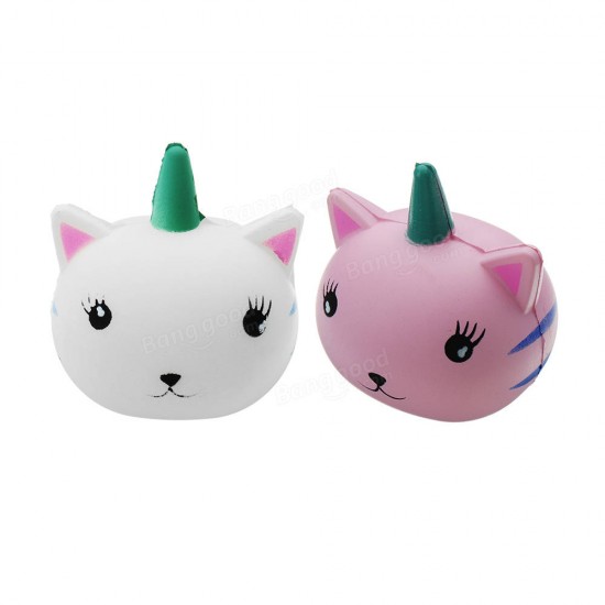 Unicorn Cat Squishy 7.1*6.2CM Slow Rising Soft Collection Gift Decor Toy