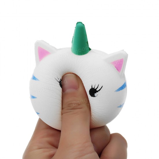 Unicorn Cat Squishy 7.1*6.2CM Slow Rising Soft Collection Gift Decor Toy